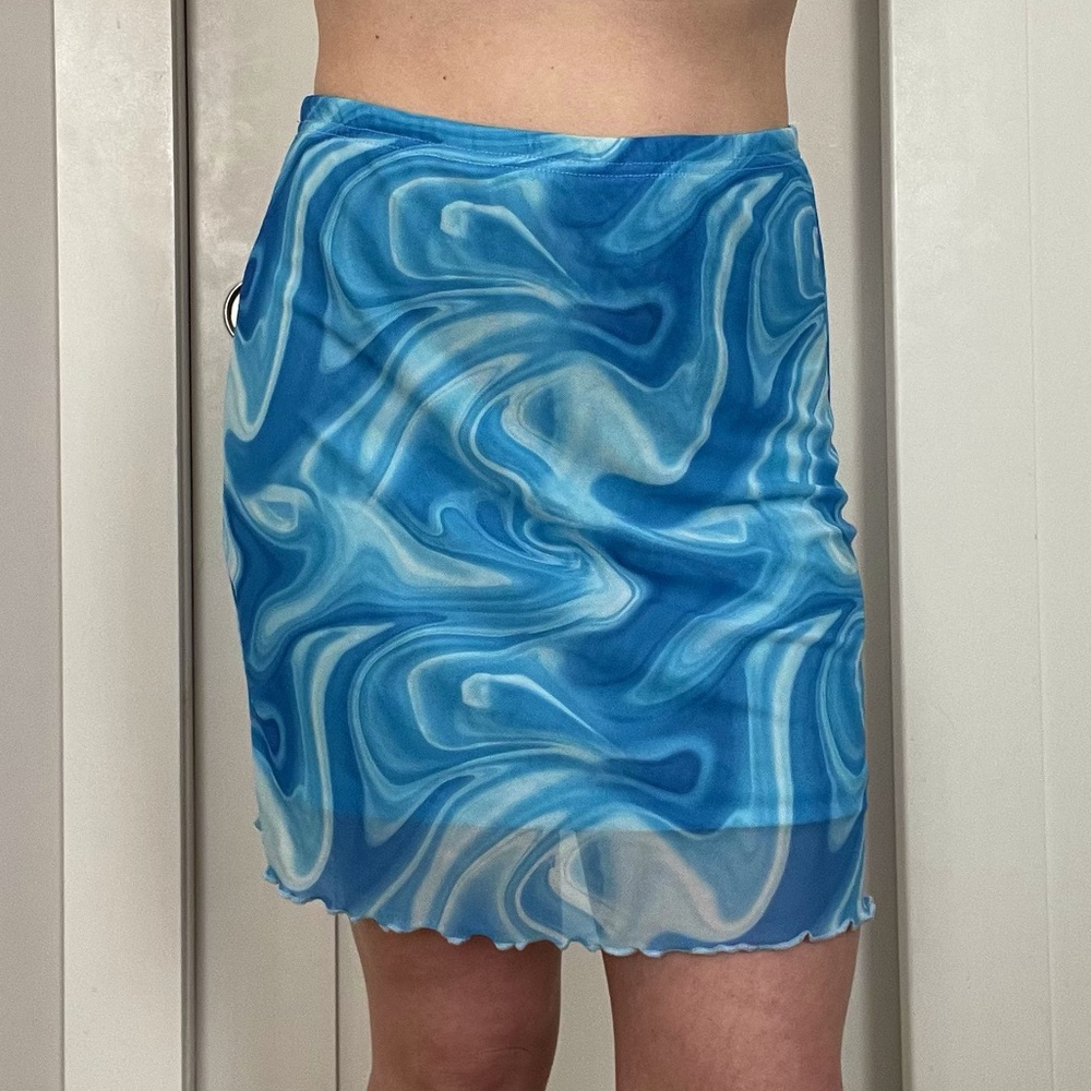 Y2K Blue Skirt